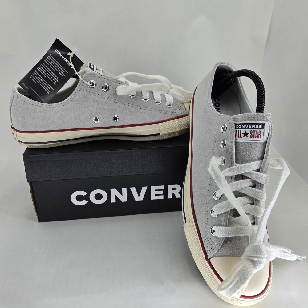 Converse Chuck Taylor All Star Ox Suede Barely Grey Low Top Sneakers A14237C 9.5